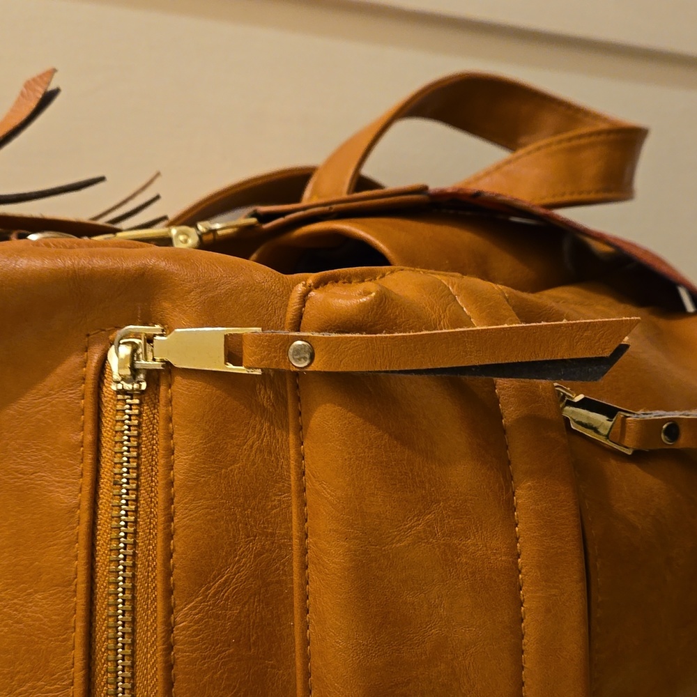 Vinyl Brown Backpack - image 5